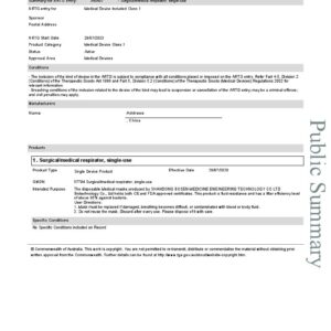 Home 6 Level 2 Disposable Face Masks (Medical) 3Ply TGA Approved – 50 Pieces per box