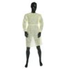 Isolation Gown Yellow Impervious - Heat Bonded - Sold in Packs of 10 - DUE TO HIGH DEMAND WE ASK THAT YOU FILL OUT A BULK BUY FORM TO BE ADVISED OF AVAILABILITY 2 Yellow Isolation Gown Impervious Heat Bonded